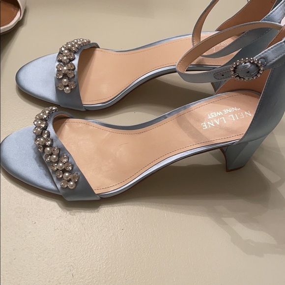 neil lane Shoes - NEVER WORN Blue Satin Wedding Heels Size 11